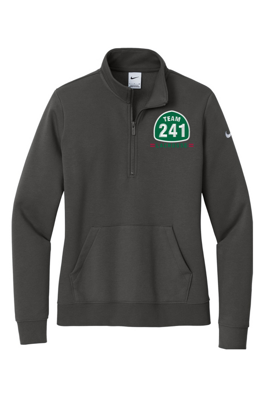 California Lacrosse Embroidered Nike Ladies Club Fleece Sleeve Swoosh 1/2-Zip