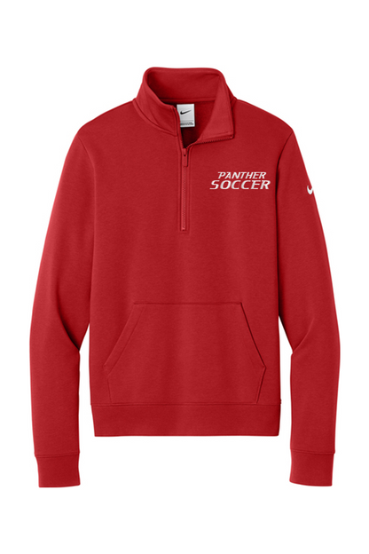Panther Soccer Embroidered Nike Ladies Club Fleece Sleeve Swoosh 1/2-Zip