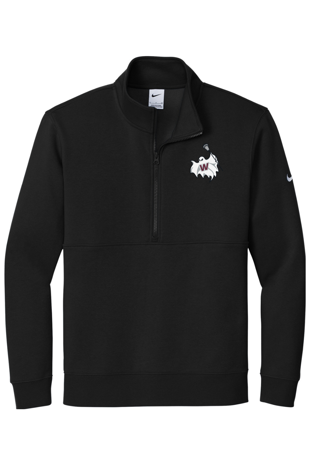 Westford Lacrosse Embroidered Nike Club Fleece Sleeve Swoosh 1/2-Zip