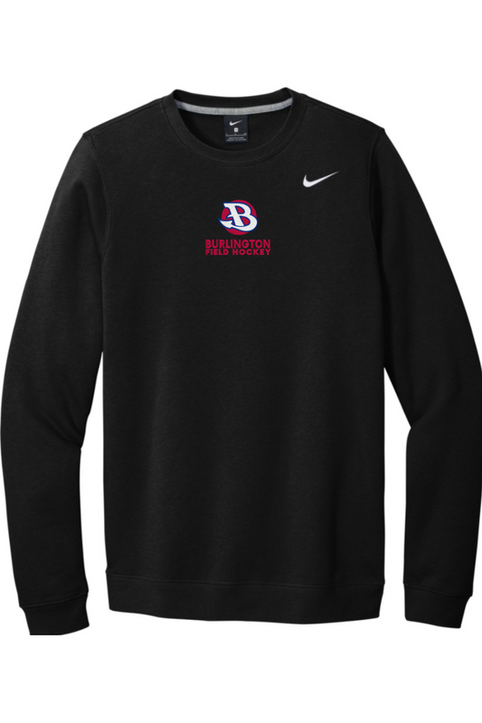 Burlington Field Hockey Embroidered Nike Club Fleece Crew