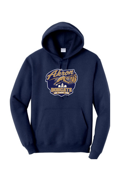 Arkron Bobcats Basketball Adult Heavyweight Hoodie