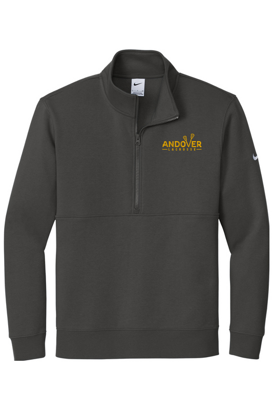 Andover Area Lacrosse Embroidered Nike Club Fleece Sleeve Swoosh 1/2-Zip