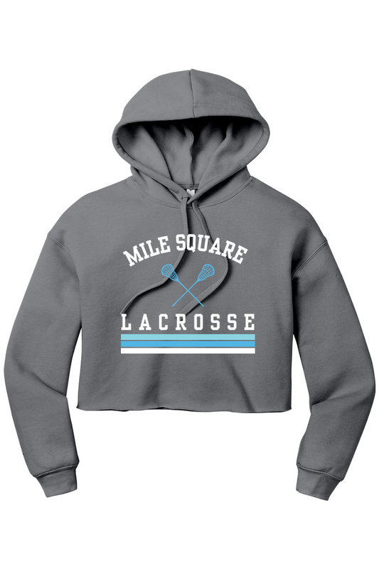 Mile Square Lacrosse BELLA+CANVAS Women’s Sponge Fleece Cropped Fleece Hoodie
