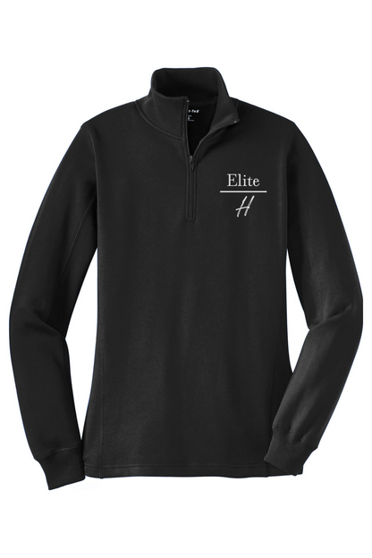 Elite H Adult Women's Embroidered Quarter-Zip Pullover