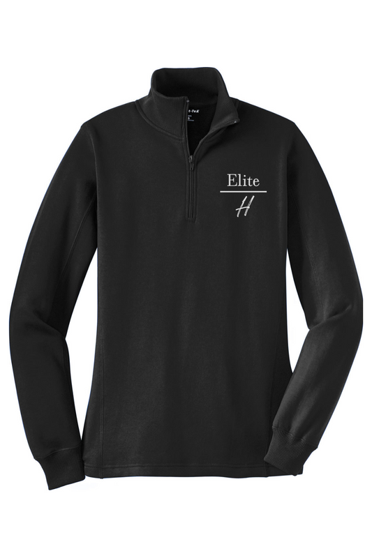 Elite H Adult Women's Embroidered Quarter-Zip Pullover