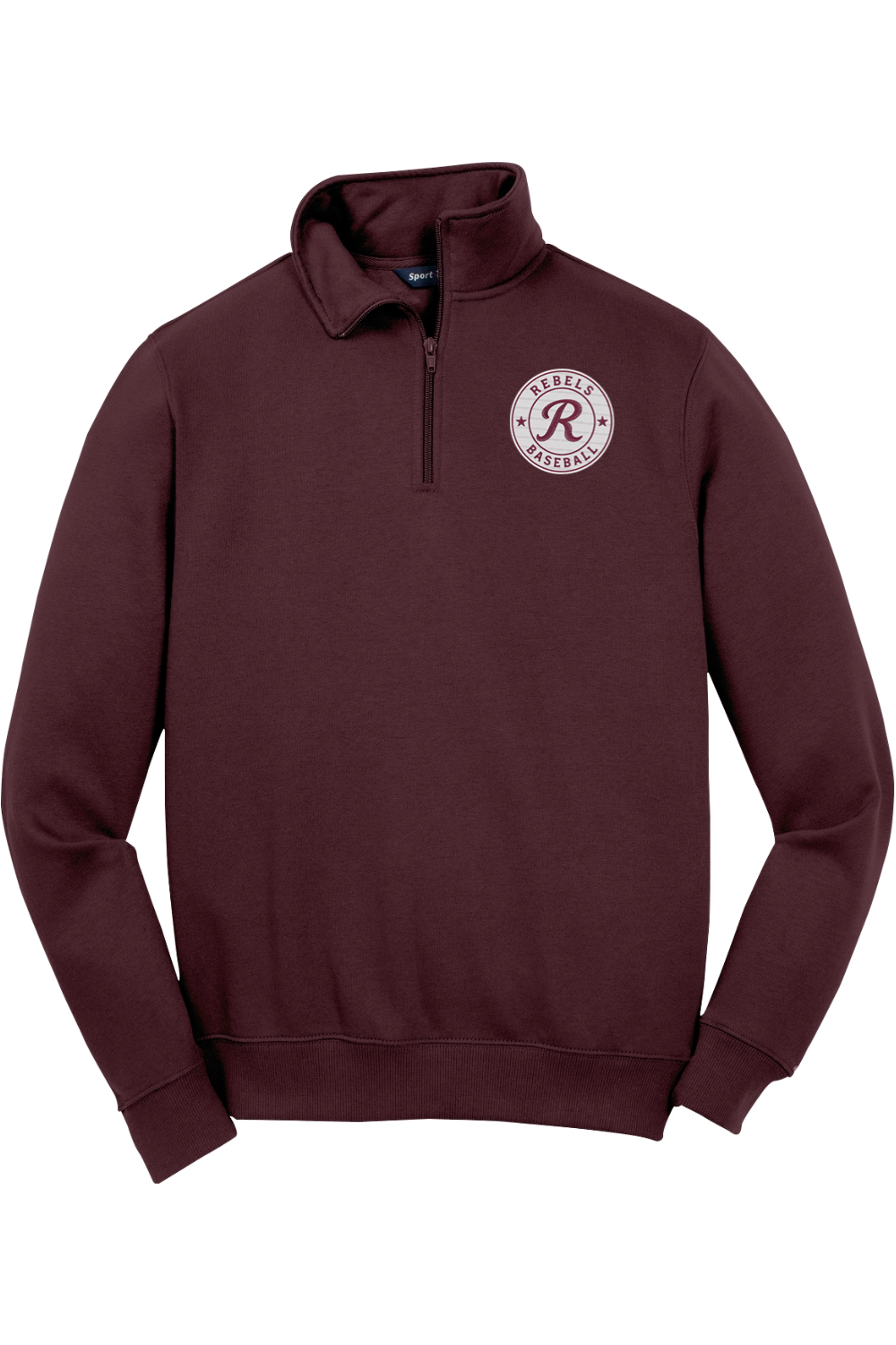 Rebels Travel Baseball Adult Embroidered Quarter-Zip Pullover