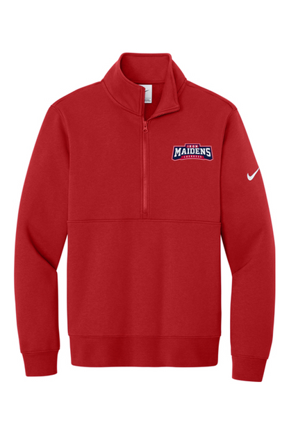 Iron Maidens Lacrosse Embroidered Nike Club Fleece Sleeve Swoosh 1/2-Zip