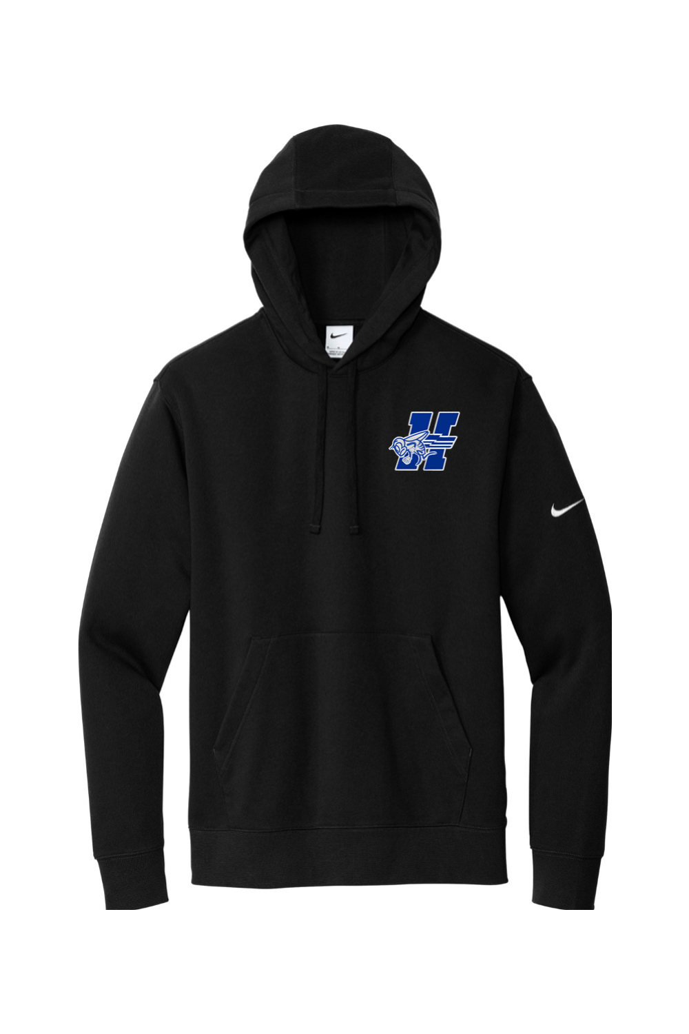 Holmdel Volleyball Embroidered Nike Club Fleece Sleeve Swoosh Pullover Hoodie