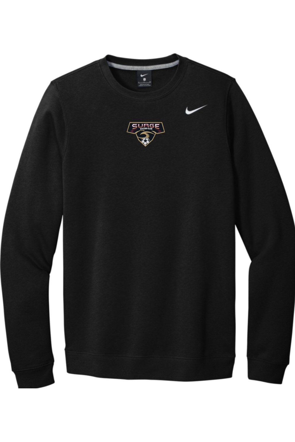 Surge Soccer Embroidered Nike Club Fleece Crew