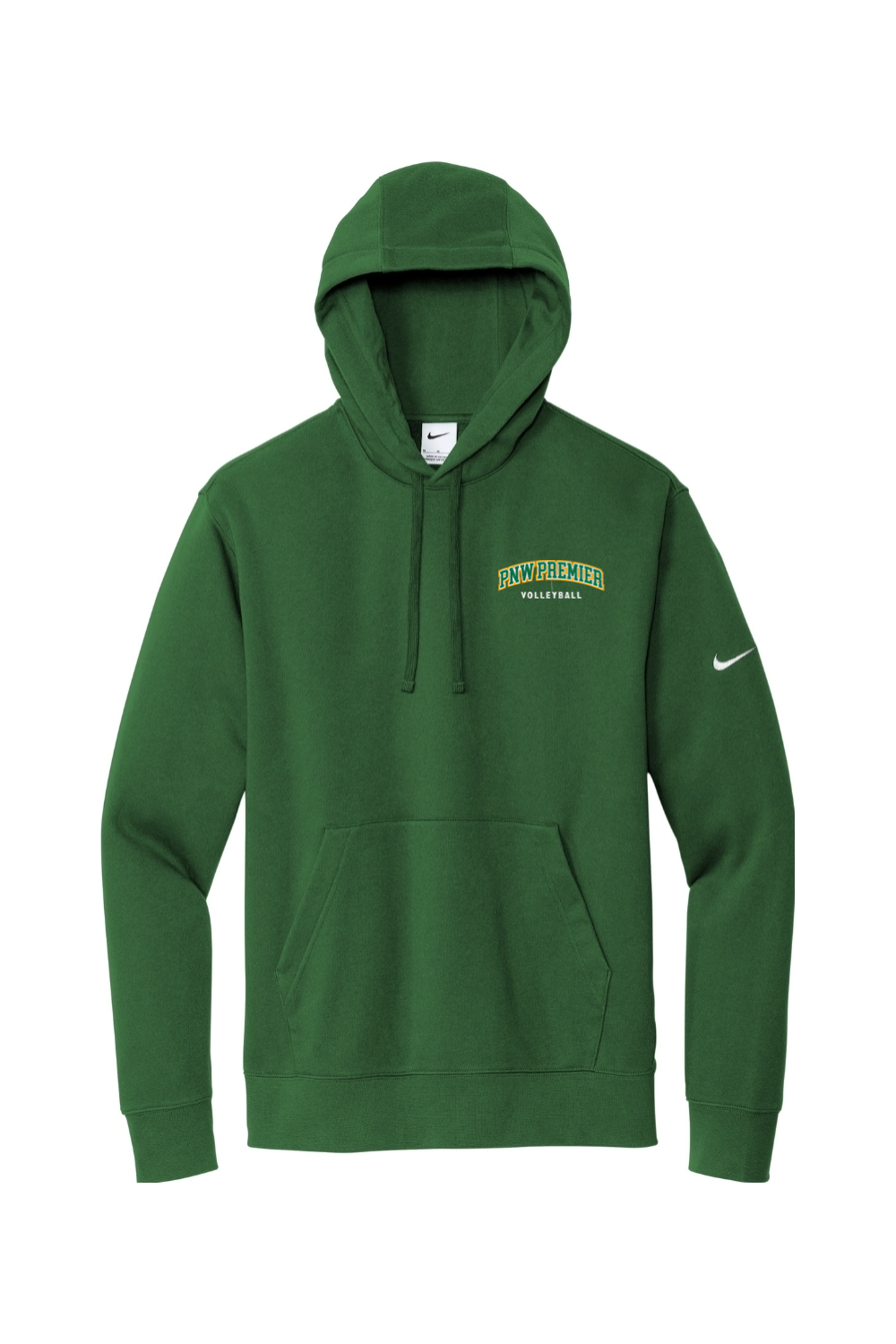 PNW Premier Volleyball Embroidered Nike Club Fleece Sleeve Swoosh Pullover Hoodie