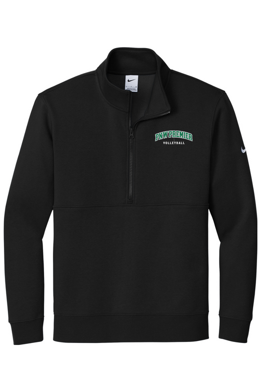 PNW Premier Volleyball Embroidered Nike Club Fleece Sleeve Swoosh 1/2-Zip