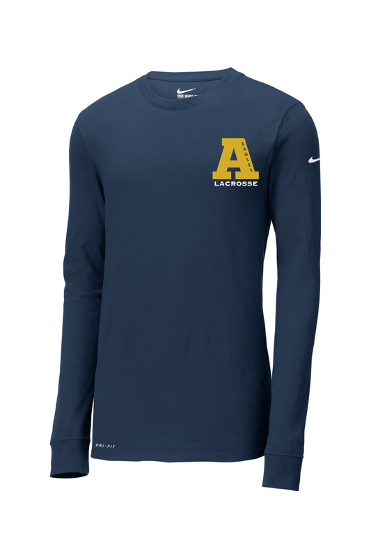 Arlington Eagles Lacrosse Nike Dri-FIT Cotton/Poly Long Sleeve Tee