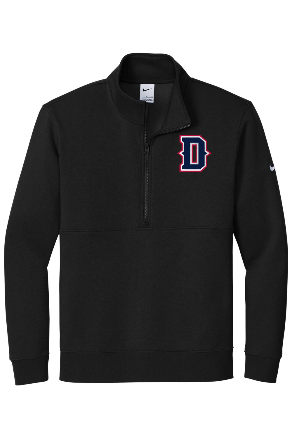Dallas Bats Baseball Embroidered Nike Club Fleece Sleeve Swoosh 1/2-Zip