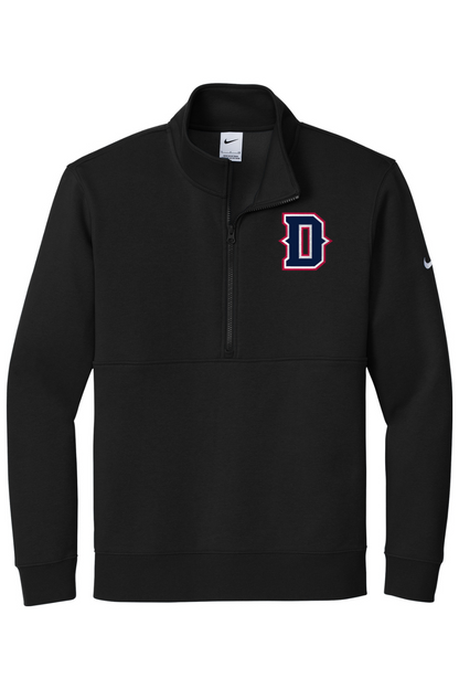 Dallas Bats Baseball Embroidered Nike Club Fleece Sleeve Swoosh 1/2-Zip