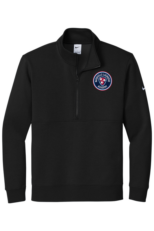 Nashville Lacrosse Embroidered Nike Club Fleece Sleeve Swoosh 1/2-Zip
