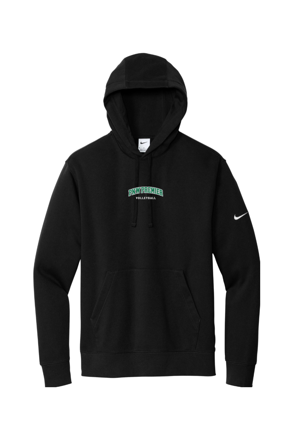 PNW Premier Volleyball Embroidered Nike Club Fleece Sleeve Swoosh Pullover Hoodie
