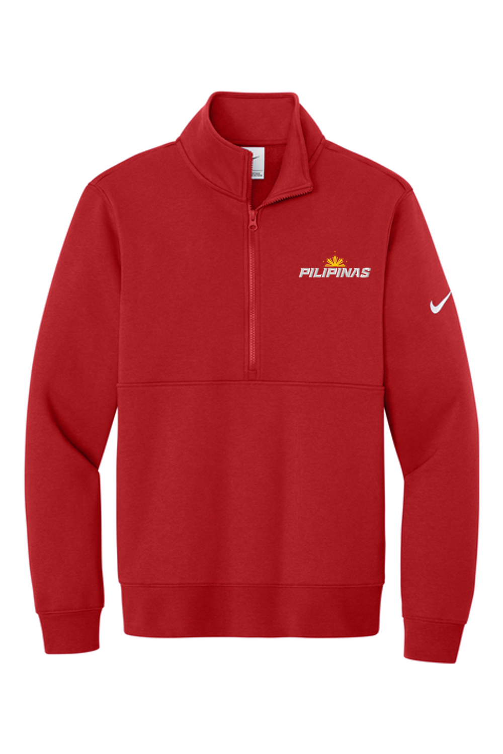 Philippines Lacrosse Embroidered Nike Club Fleece Sleeve Swoosh 1/2-Zip