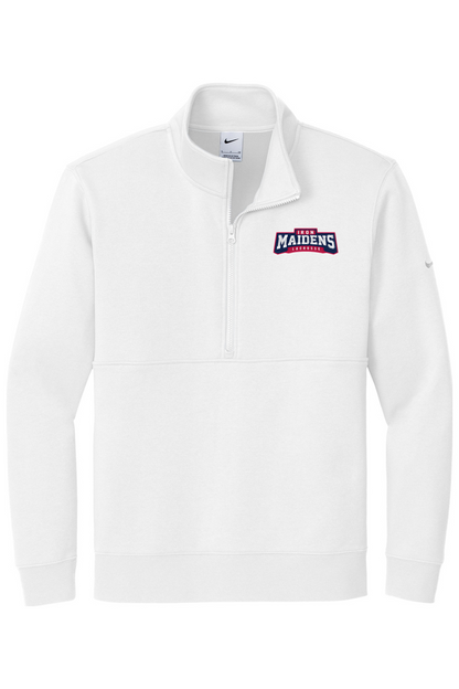 Iron Maidens Lacrosse Embroidered Nike Club Fleece Sleeve Swoosh 1/2-Zip