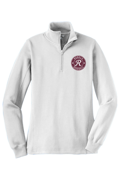 Rebels Travel Baseball Adult Women's Embroidered Quarter-Zip Pullover