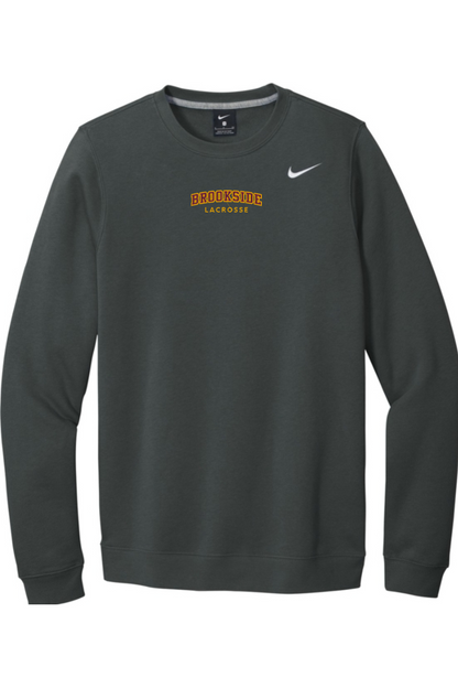 Brookside Lacrosse Embroidered Nike Club Fleece Crew