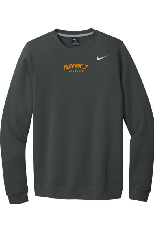 Brookside Lacrosse Embroidered Nike Club Fleece Crew