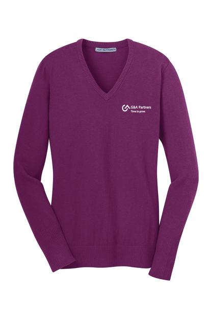 G&A Partners Port Authority Ladies V-Neck Sweater