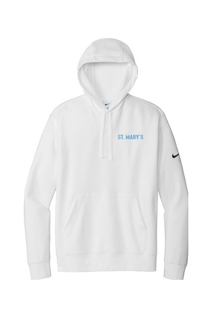St Marys Basketball Embroidered Nike Club Fleece Sleeve Swoosh Pullover Hoodie