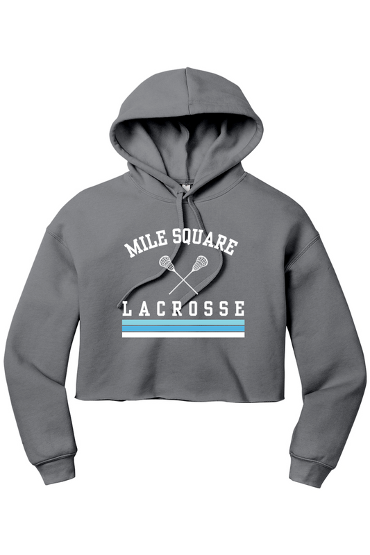 Mile Square Lacrosse BELLA+CANVAS Women’s Sponge Fleece Cropped Fleece Hoodie