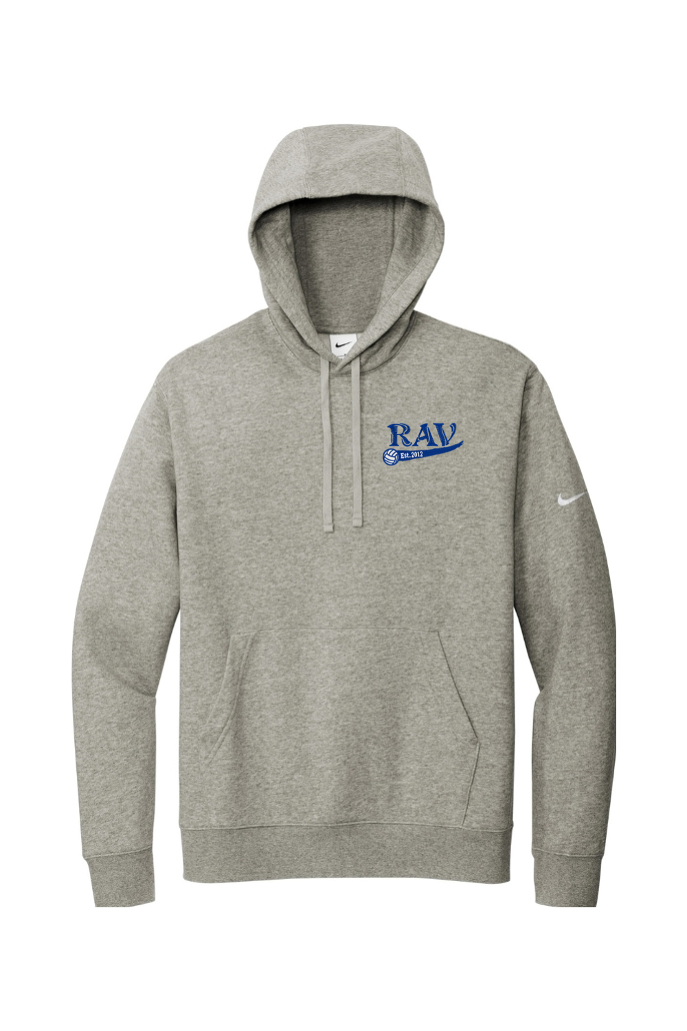 Rome Area Volleyball Embroidered Nike Club Fleece Sleeve Swoosh Pullover Hoodie