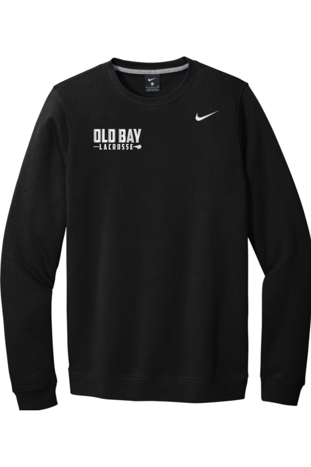 Old Bay Lacrosse Embroidered Nike Club Fleece Crew