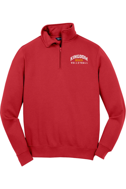 Kingdom Beach Volleyball Adult Embroidered Quarter-Zip Pullover