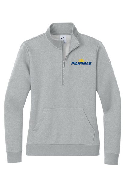 Philippines Lacrosse Embroidered Nike Ladies Club Fleece Sleeve Swoosh 1/2-Zip