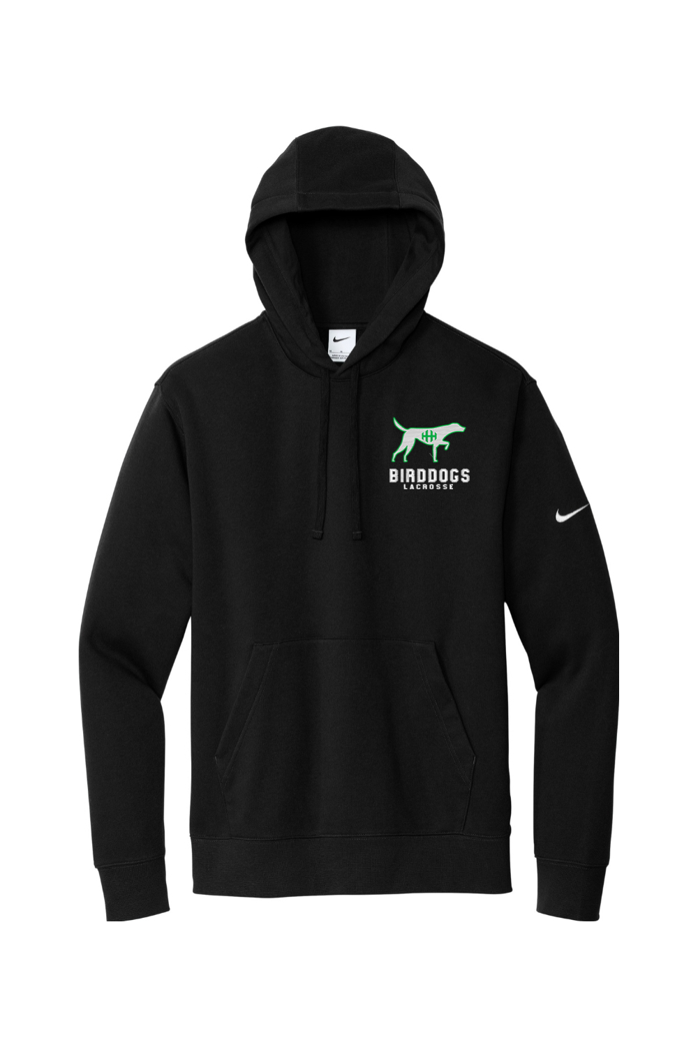 HHH Birddogs Embroidered Nike Club Fleece Sleeve Swoosh Pullover Hoodie