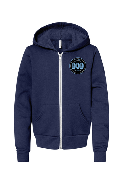 Club 909 Youth BELLA + CANVAS Sponge Fleece Full-Zip Hoodie (BC3739Y)