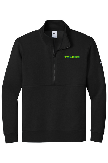 Talons Baseball Embroidered Nike Club Fleece Sleeve Swoosh 1/2-Zip