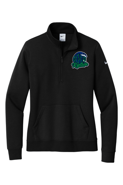HHH Riptide Embroidered Nike Ladies Club Fleece Sleeve Swoosh 1/2-Zip