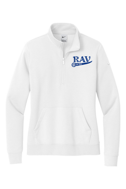 Rome Area Volleyball Embroidered Nike Ladies Club Fleece Sleeve Swoosh 1/2-Zip