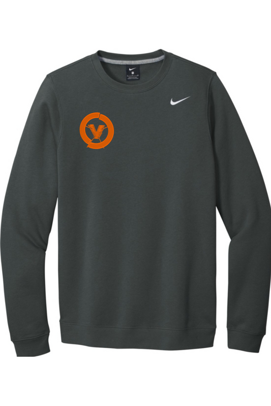 Velocity Lacrosse Embroidered Nike Club Fleece Crew