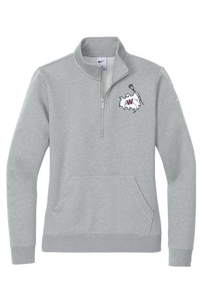 Westford Lacrosse Embroidered Nike Ladies Club Fleece Sleeve Swoosh 1/2-Zip