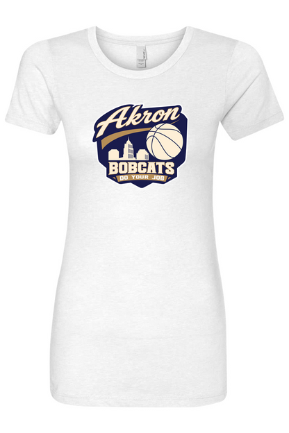 Arkron Bobcats Basketball Adult Women's T-Shirt