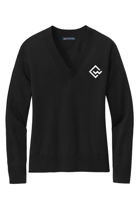 CYNDEO Wealth Partners Brooks Brothers Women's Cotton Stretch V-Neck Sweater