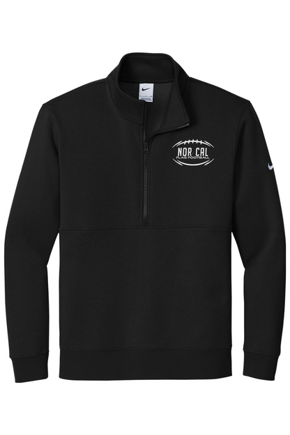 Norcal Flag Football Embroidered Nike Club Fleece Sleeve Swoosh 1/2-Zip