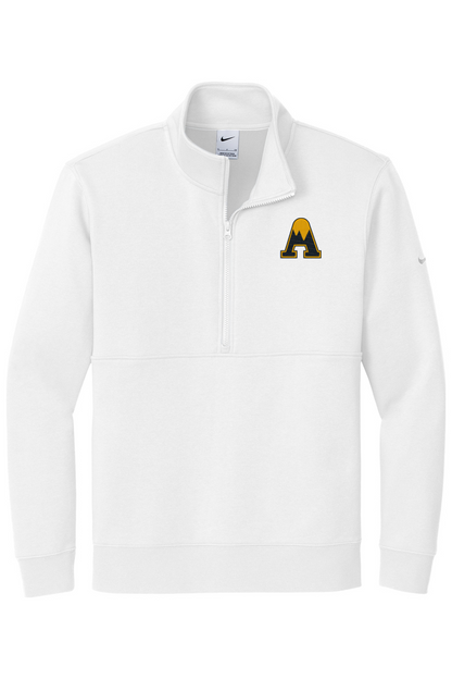 App State Lacrosse Embroidered Nike Club Fleece Sleeve Swoosh 1/2-Zip