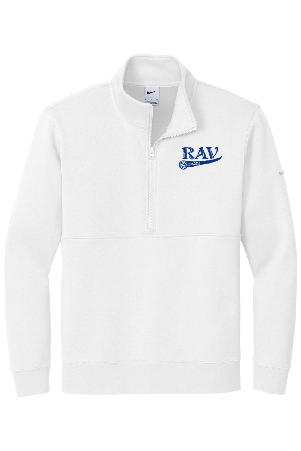 Rome Area Volleyball Embroidered Nike Club Fleece Sleeve Swoosh 1/2-Zip