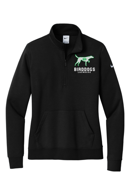 HHH Birddogs Embroidered Nike Ladies Club Fleece Sleeve Swoosh 1/2-Zip