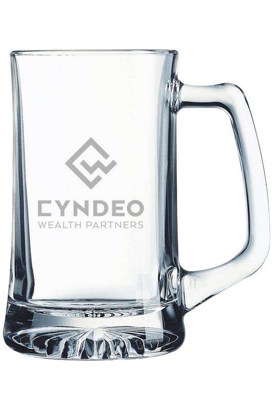 CYNDEO Wealth Partners 25 oz. Glass Beer Mug with Handle