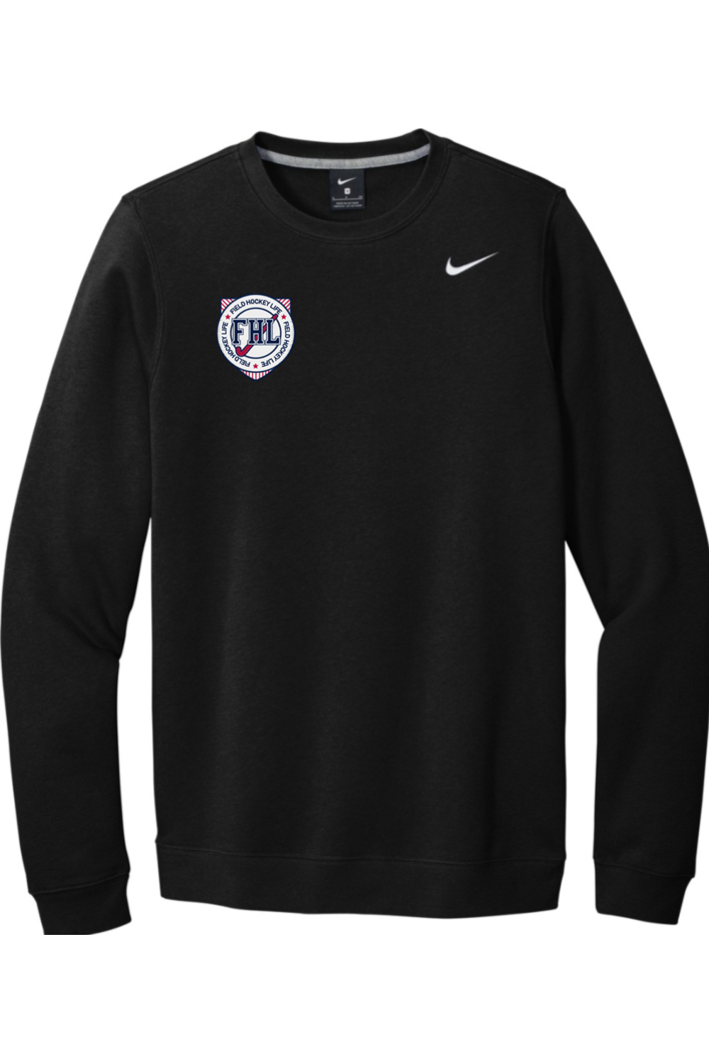 Field Hockey Life Embroidered Nike Club Fleece Crew