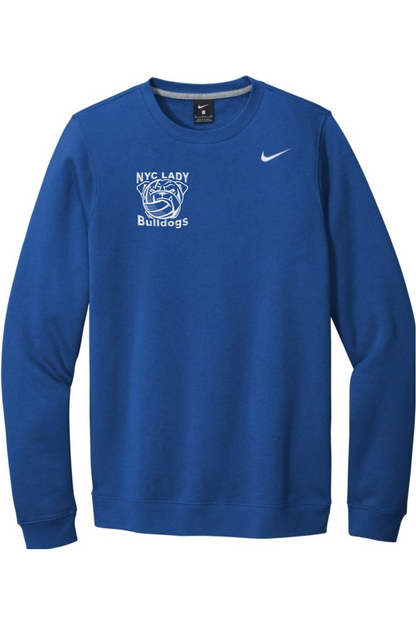 NYCLB Embroidered Nike Club Fleece Crew
