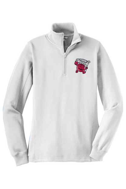 Oh Yeah LC Adult Women's Embroidered Quarter-Zip Pullover