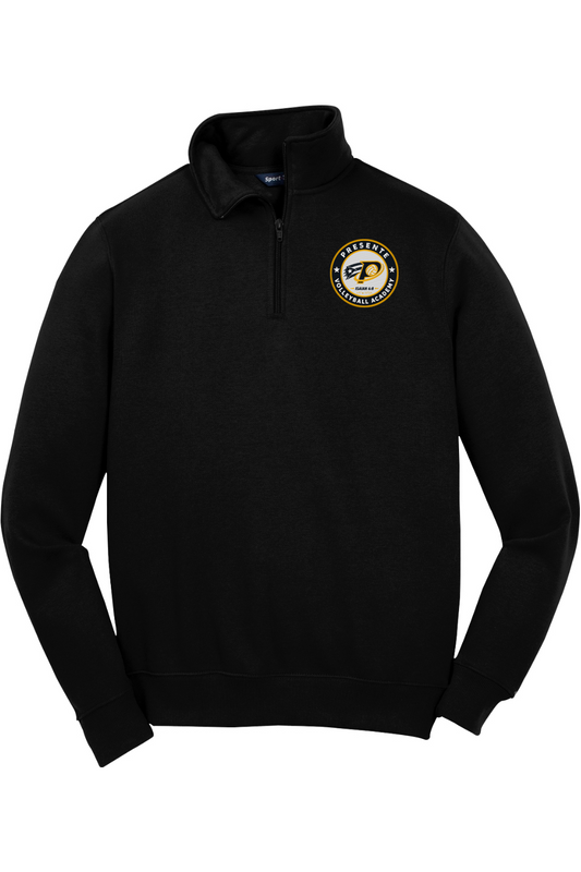 Presente Volleyball Adult Embroidered Quarter-Zip Pullover